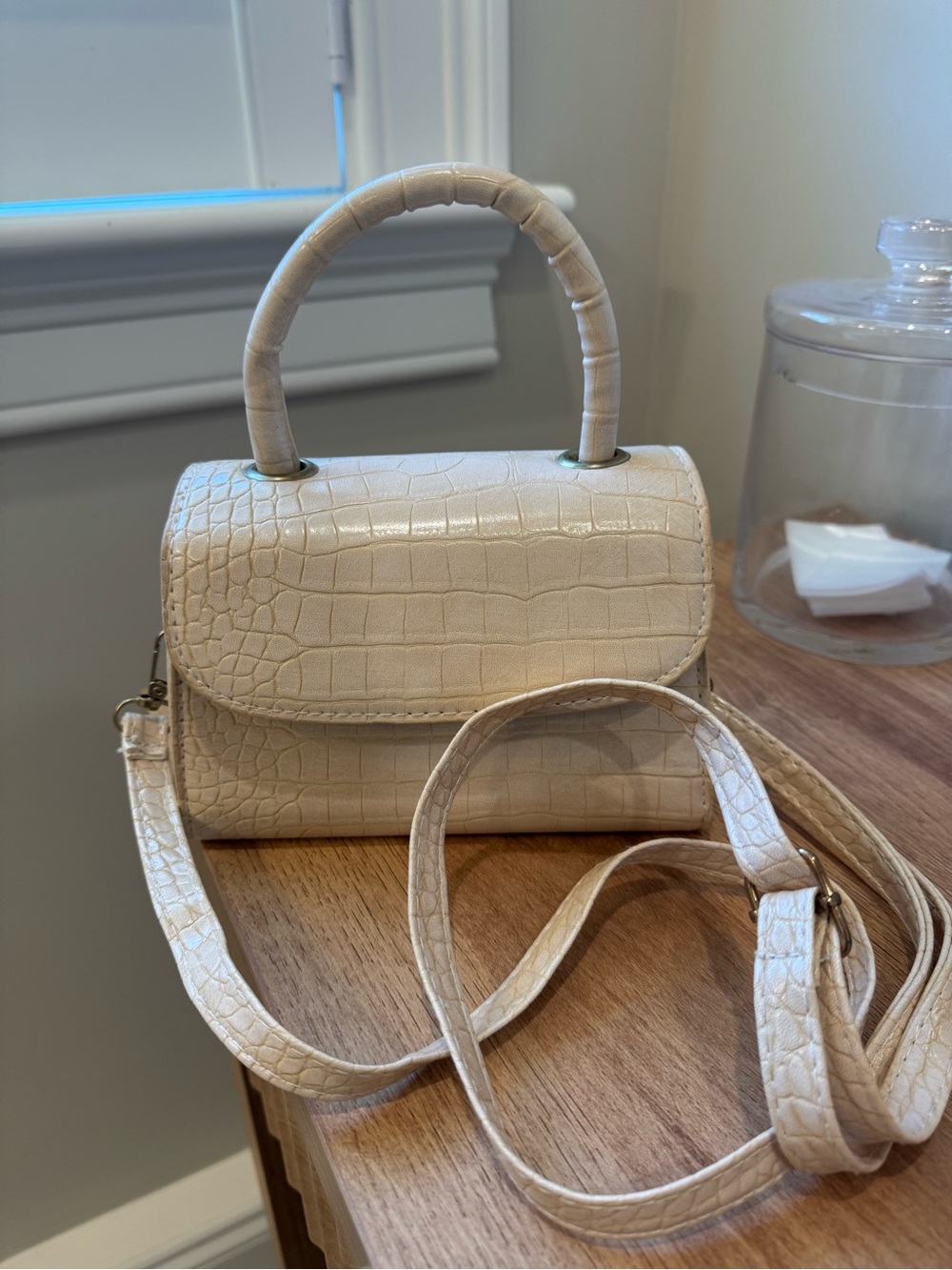 Cream Crossbody Bag